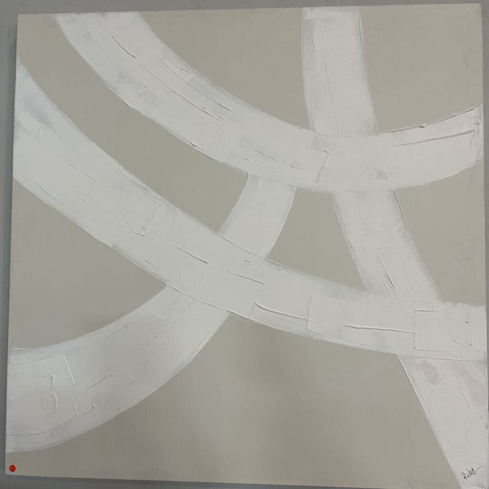 Lg. White Abstract Art