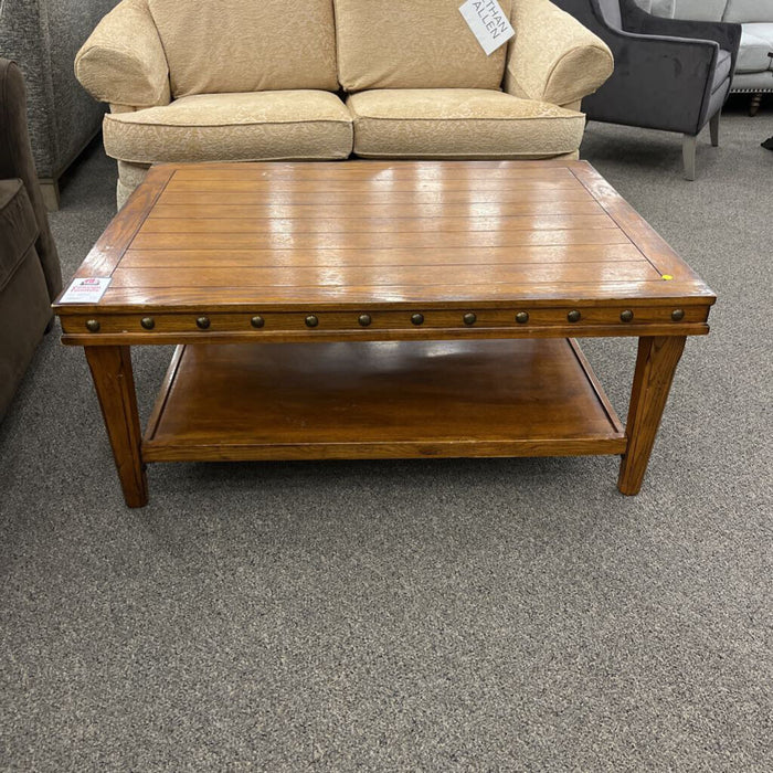 Lg. Rustic Oak Coffee Table