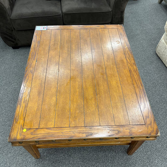 Lg. Rustic Oak Coffee Table