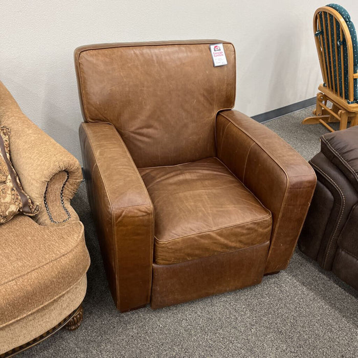 Brown Leather Pushback Recliner
