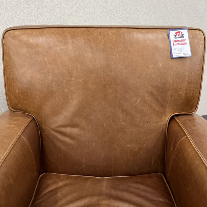 Brown Leather Pushback Recliner