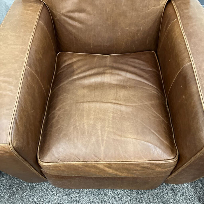 Brown Leather Pushback Recliner