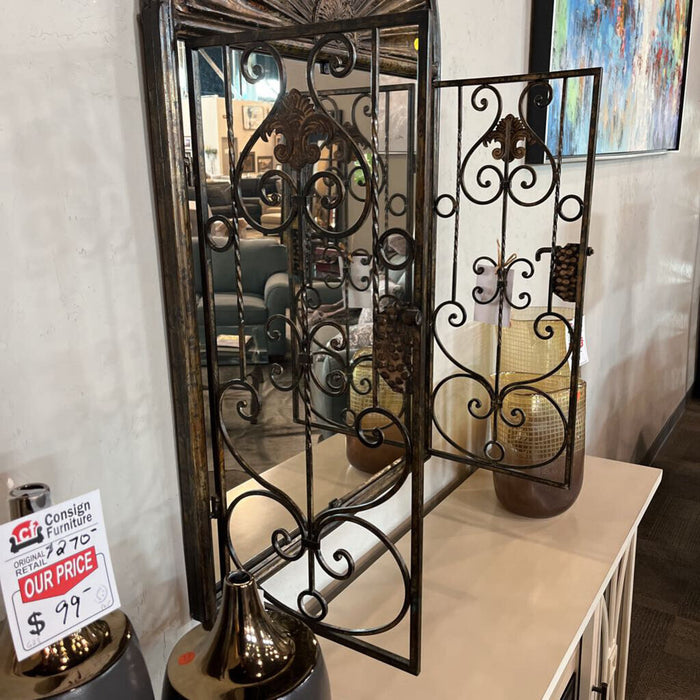 Metal Window Frame Mirror