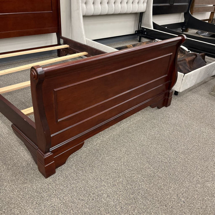 Queen Brown Sleigh Bed