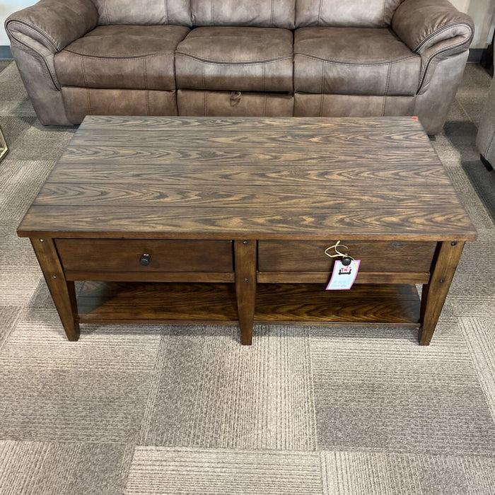 Rustic 2 Drawer Coffee Table