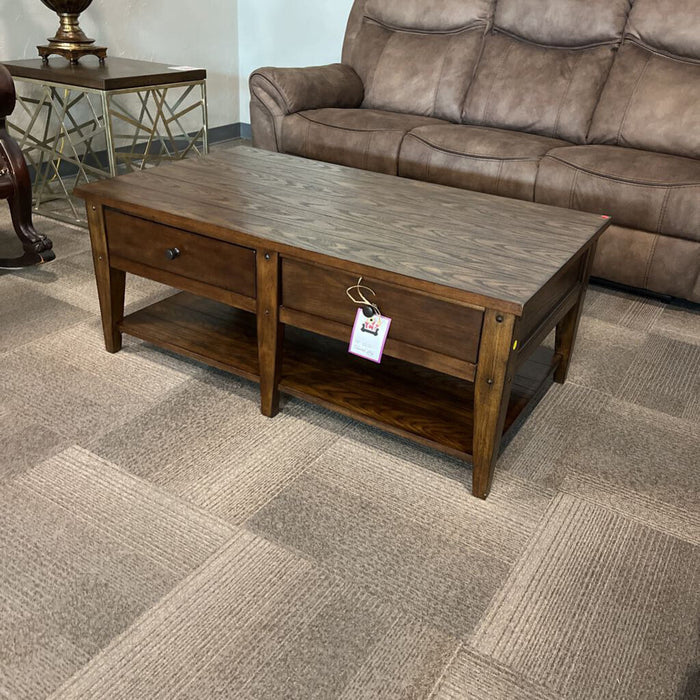 Rustic 2 Drawer Coffee Table