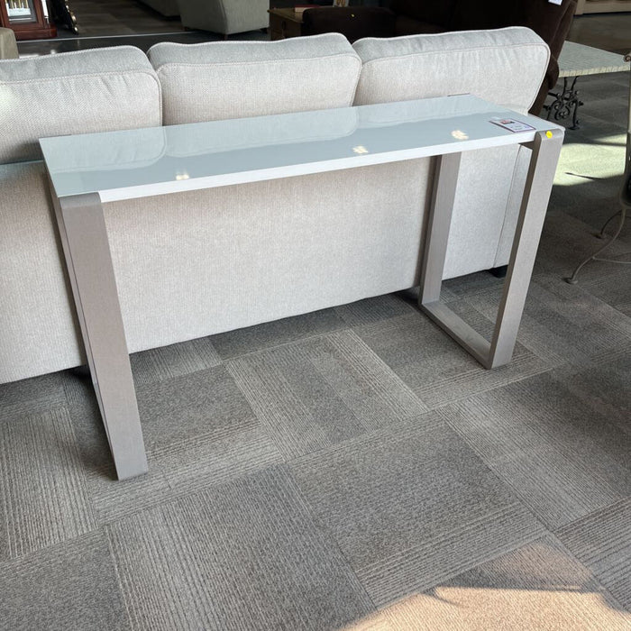 Gray & White Entry Table