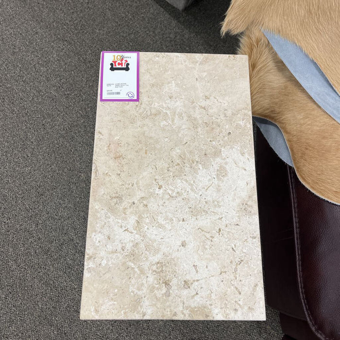 White Stone Top End Table