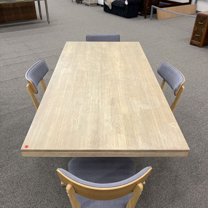 Natural Wood Table w/ 4 Chairs