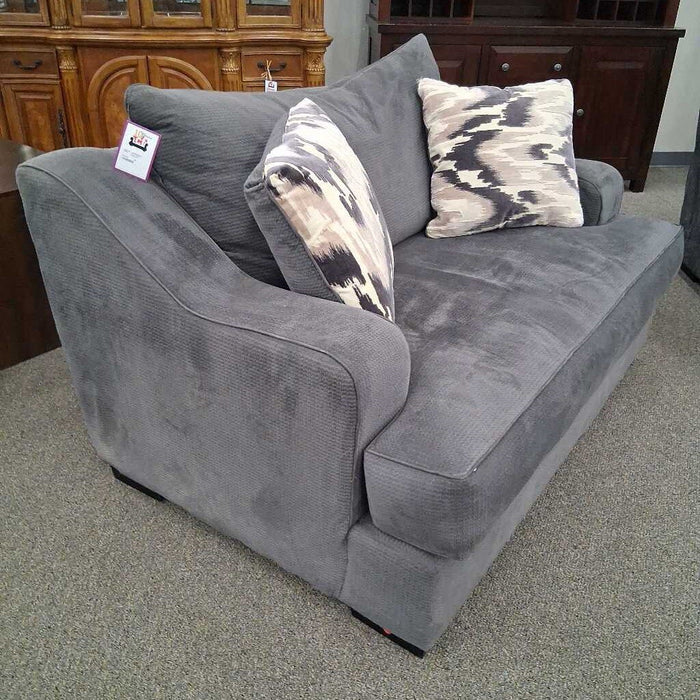 Gray Fabric Loveseat