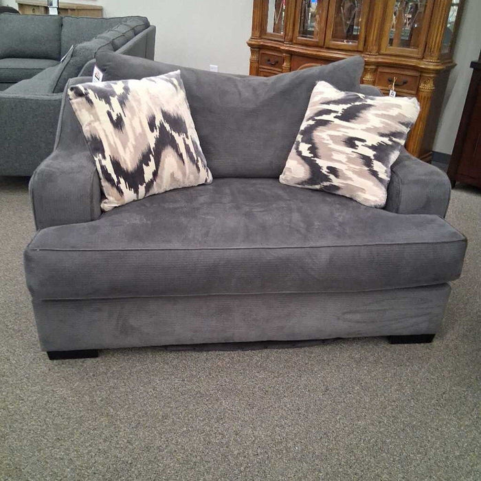 Gray Fabric Loveseat
