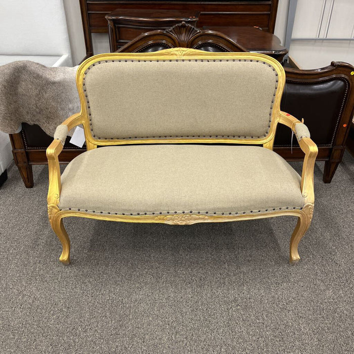 Gold & Beige Settee