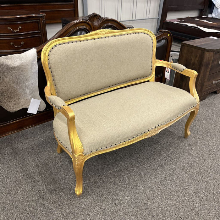 Gold & Beige Settee