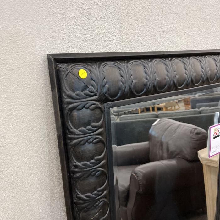 Tall Brown Metal Frame Mirror