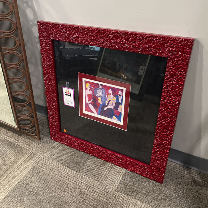 Red Framed Linda LeKinff Art