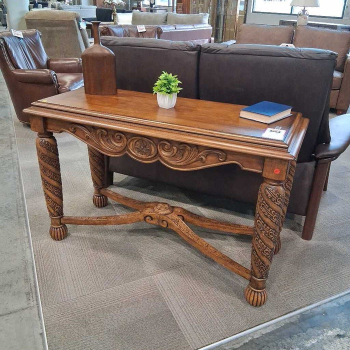 Carved Wood Entry Table