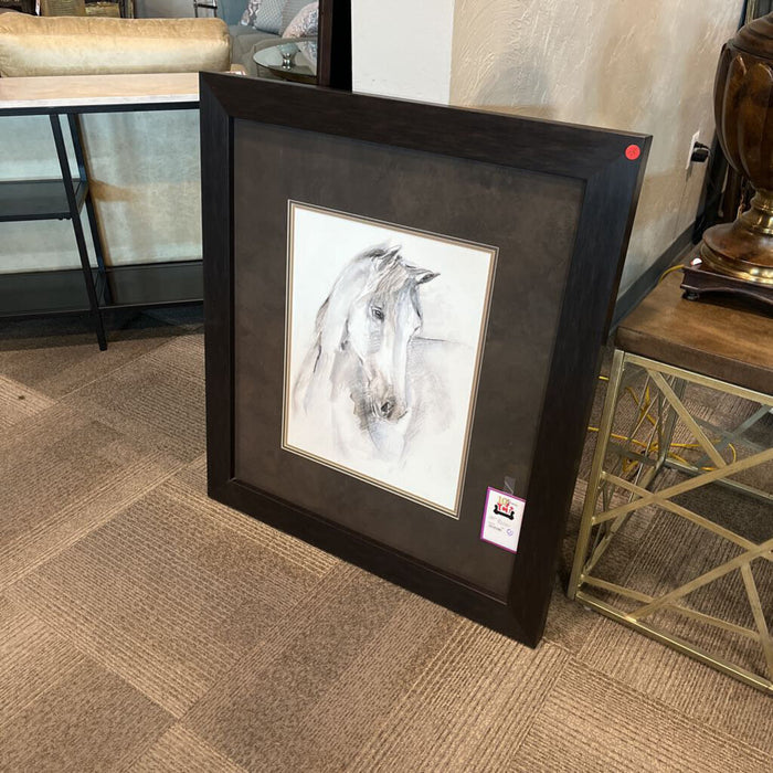 Horse Sketch w/ Museum Glass