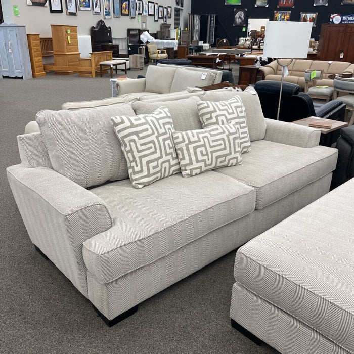 "Renegade" Beige Sofa w/ Ottoman