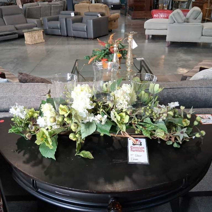 Horizontal Floral Candle Holder