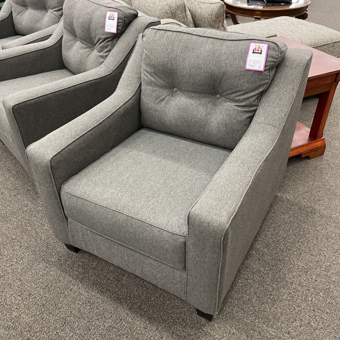 "Brindon" Gray Fabric Club Chair