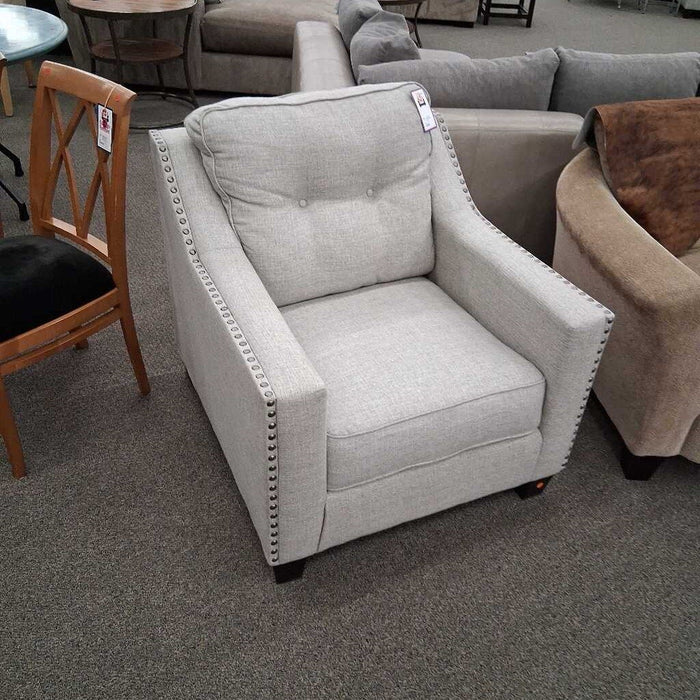 "Morrero" Gray Fabric Club Chair