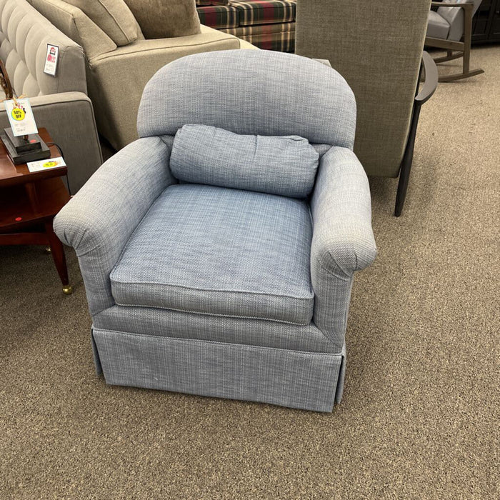 Blue Fabric Swivel Chair