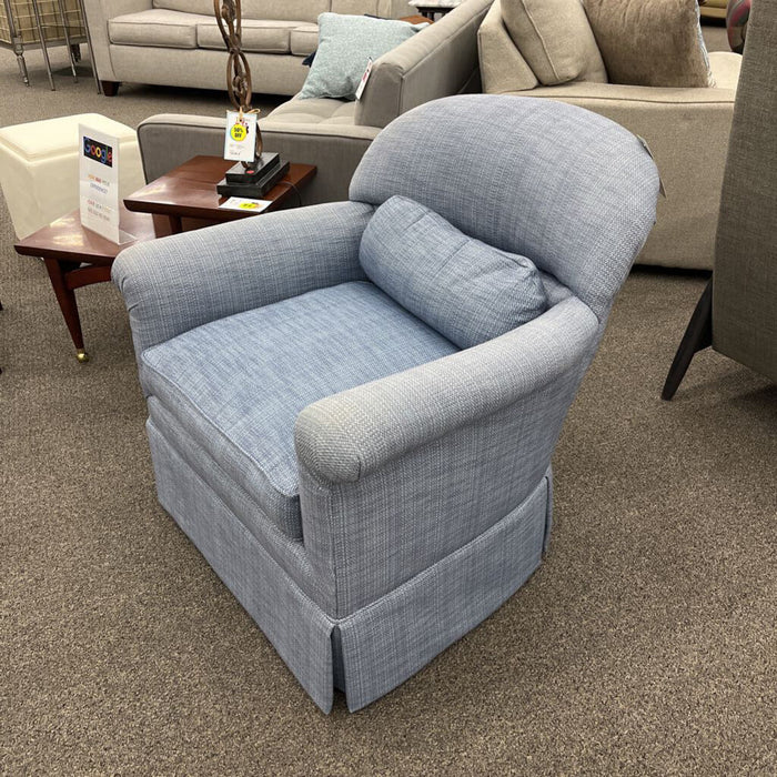Blue Fabric Swivel Chair