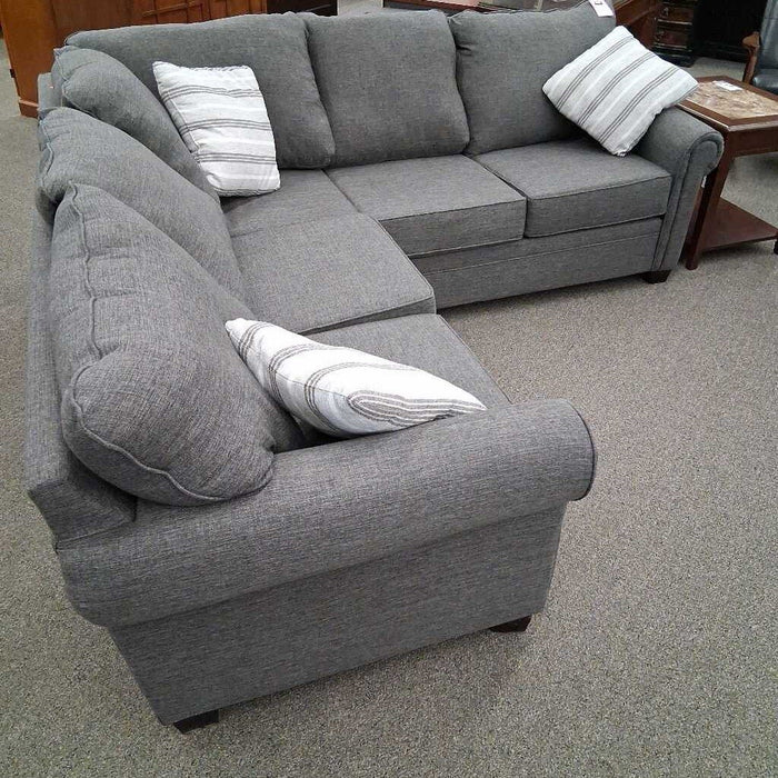 2pc. Gray Fabric Sectional