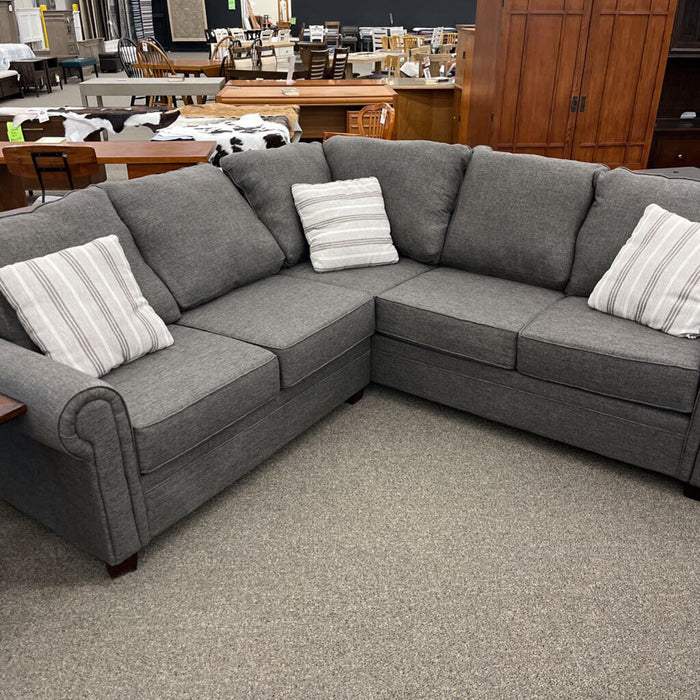 2pc. Gray Fabric Sectional