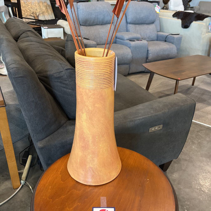 Orange Clay Vase