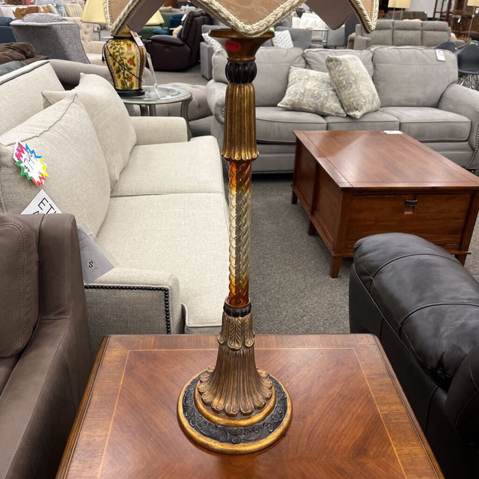 Pair of Brown Twisted Lamps