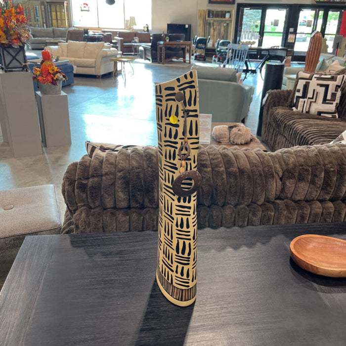 Painted Vase w/ Necklace Accent