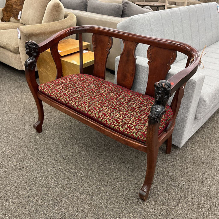 Vintage Carved Bench