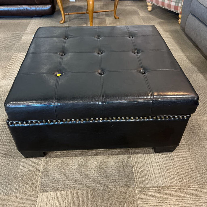 Black Storage Ottoman