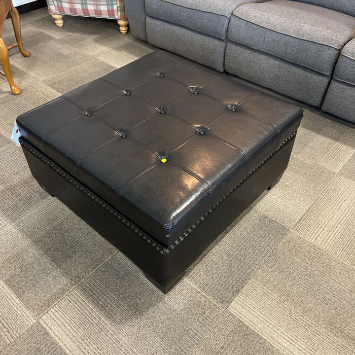 Black Storage Ottoman