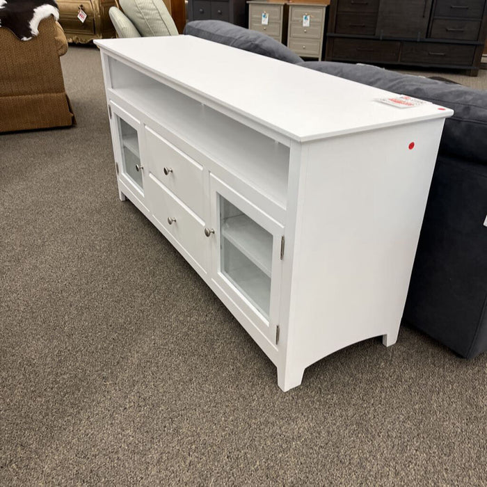 White T.V. Console Amish Made