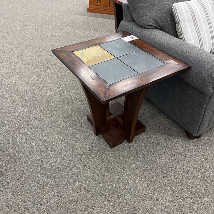 Slate Top End Table