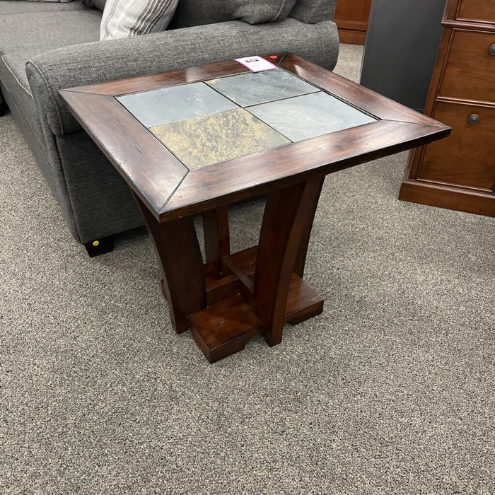 Slate Top End Table