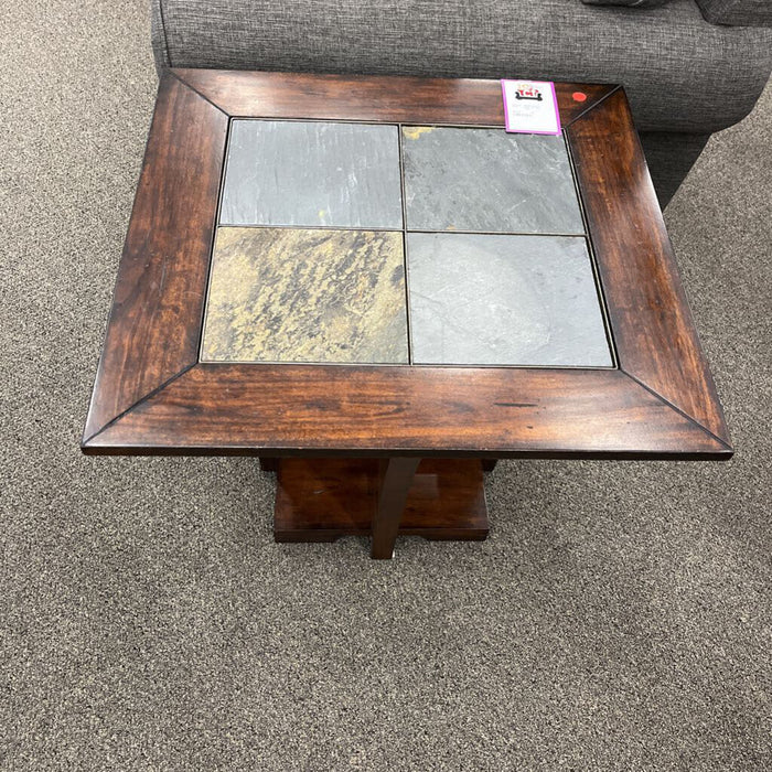 Slate Top End Table