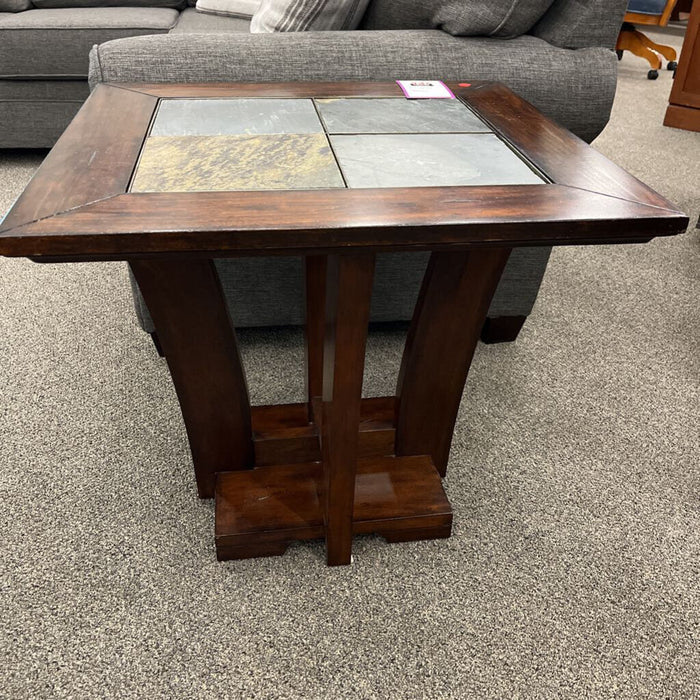 Slate Top End Table