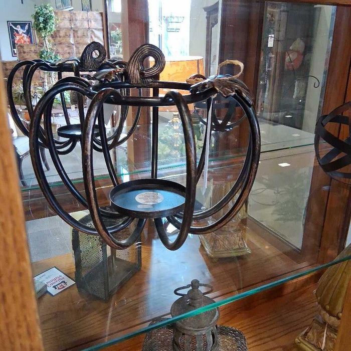 Bronze Type Pumpkin Pillar Candle Holder