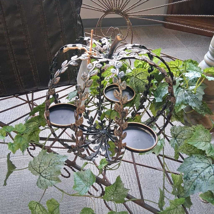 Bronze Type Pumpkin 3 Pillar Candle Holder