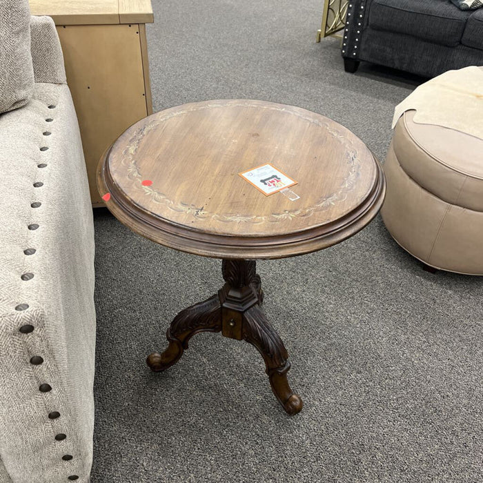 Vintage Round Wooden Side Table