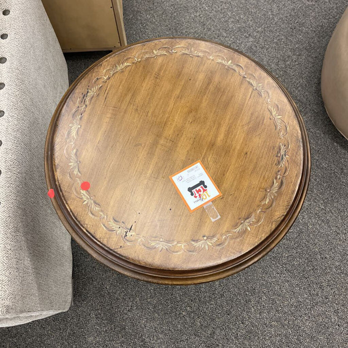 Vintage Round Wooden Side Table