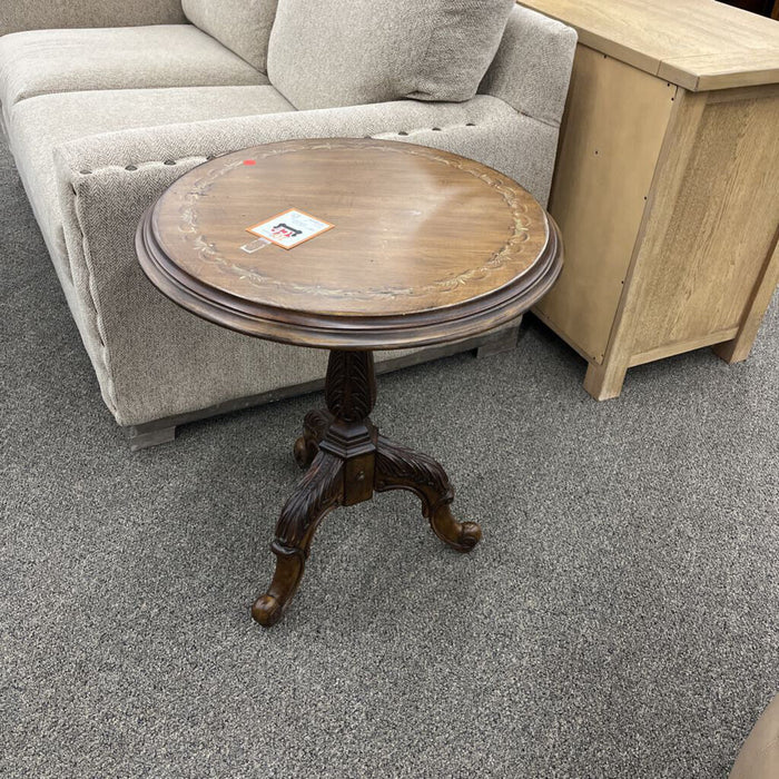 Vintage Round Wooden Side Table