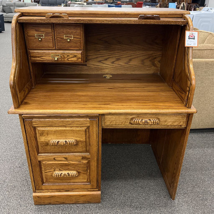 Sm. Oak Rolltop Desk