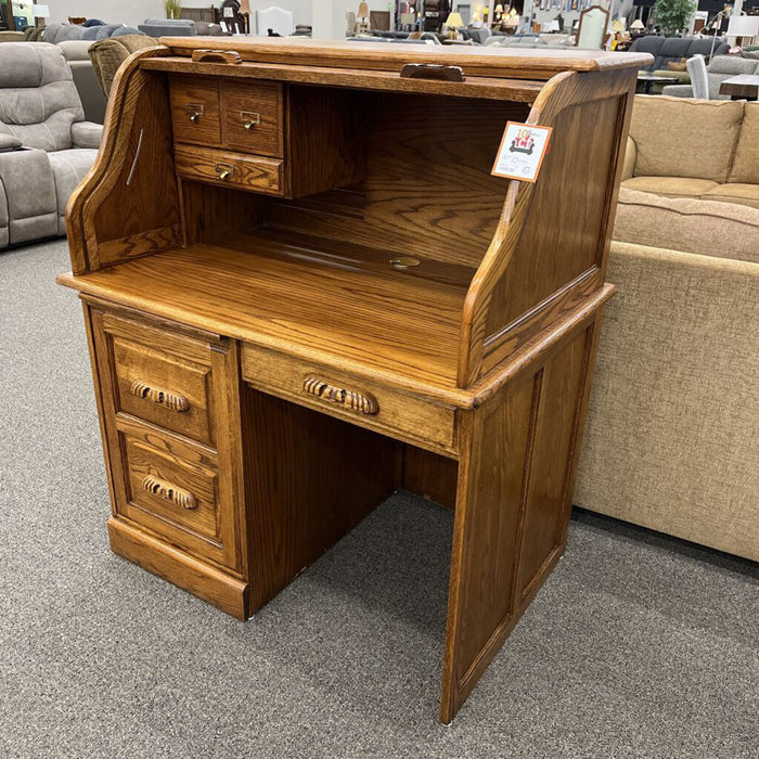 Sm. Oak Rolltop Desk