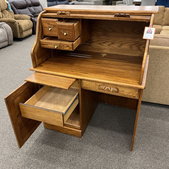 Sm. Oak Rolltop Desk