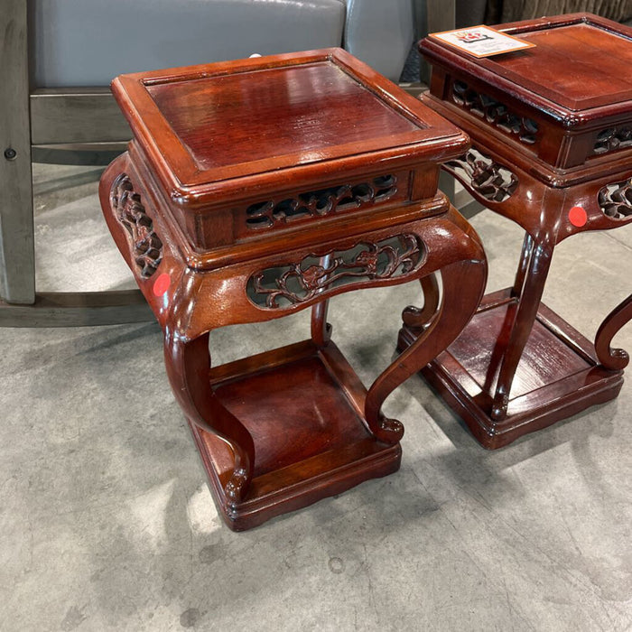 Pair of Rosewood Plant Stands
