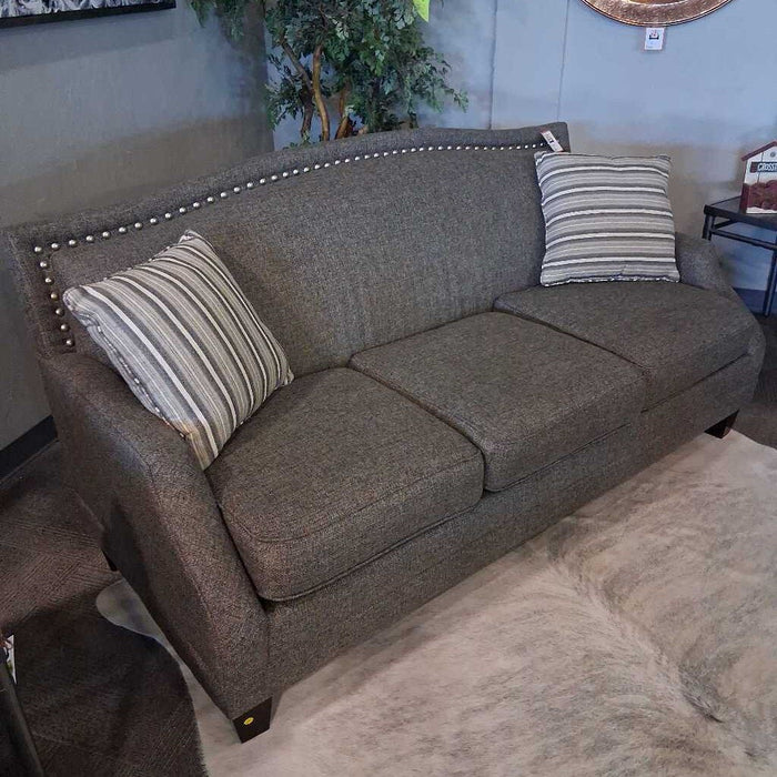 Gray Sofa w/ Nailheads